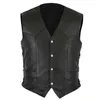 Gilet da uomo Guerriero Canotta in pelle Cavaliere Costume da uomo Armatura medievale Gilet senza maniche Top Gilet con lacci Taglie forti 230927