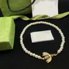 Luxe Designer Fashion Pearl Bee Chokers Ketting Dames Party Gift Sieraden Hoge kwaliteit met Box206S