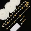 Orecchini bracciale collana da donna con perle floreali alla moda con confezione regalo 71127A2763