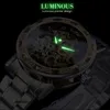 Andra klockor Vinnare Transparent Fashion Diamond Luminous Gear Movement Royal Design Men Top Brand Luxury Male Mechanical Skeleton Wrist Watch 230927