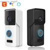 Dörrklockor Ny Tuya -app Visual Doorbell Smart Wireless WiFi Doorbell HD 1080p Infrared Night Vision Voice Intercom med Ding Dong YQ230928