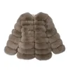 Fourrure pour femme Fausse Fourrure Naturelle Réel Fourrure Longueur Moyenne Pardessus Veste D'hiver Chaude Pour Femme Gilet De Luxe Fourrure Manteau De Fourrure Manches Amovibles Automne 230927