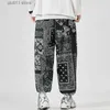 Pantaloni da uomo Bandana Stampa Pantaloni oversize per uomo Donna Poliestere Gamba larga Pantaloni dritti Primavera Estate Uomo Streetwear 2023 y2k Hip Hop T230928