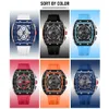 Armbandsur Curren Top Brand Mens Watches Luxury Square Quartz armbandsur vattentät lysande kronograf Klocka för män datumklocka 231027