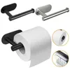 Porte-rouleau de papier toilette auto-adhésif en acier inoxydable, organisateur mural sans poinçon, porte-serviettes, matériel, accessoires de salle de bains