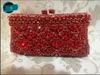 Sacos de noite Xiyuan Mulheres Bolsa de Embreagem Vermelho Minaudiere Saco para Festa de Casamento Cristal Sacos de Noite Bolsa Nupcial Embreagens Saco Lady 230927