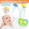 Baby Bad Spielzeug Kinder Badezimmer Elektrische Doppel-düse Bad Spielzeug Wasser Spiel Schnecke Dusche Cartoon Baby Dusche Spray Wasser kleinkind Spielzeug 230928