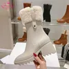 Stivali Meariasth Tacco grosso da pioggia per donna Suola spessa Piattaforma Caviglia Designer Chelsea Scarpe da donna in gomma 230928