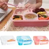 Vaisselle japonaise pour enfants, boîte à déjeuner avec compartiment, tasse Portable anti-fuite, conteneur de stockage en plastique pour micro-ondes Bento