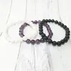 MG0319 Topp Grand Moonstone Energy Armband Set Natural Black Tourmaline Amethyst Armband Balance Chakra Gem Stone Armband217p