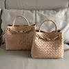 One Lady Tote Shoulder Andiamo Cassette Handbag Designer Bage Botteega Trend Bags Woven Crossbody Bvbag 2023 Leather O7LC