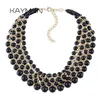 Ensembles de bijoux de mariage KAYMEN Mode Imitation Turquoise Stands Tissage Déclaration Collier pour Femmes À La Main Perlée Chunky Sautoirs En Gros 230928