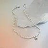 Pendentif Colliers LIUERXIN Collier de perles élégant pour femmes Coeur de luxe Perles Chaîne Bijoux coréens Filles Cadeaux