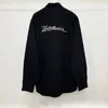 Men's Jackets VETEMENTS Black Shirts Casual 1 1 Embroidered Oversized Long Sleeve Shirts 230927