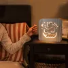 Veilleuses Halloween LED lampe en bois lumière USB Table sculpture sur bois lit de sommeil pour la décoration de la chambre des enfants