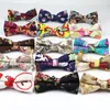 Pañuelos Hombres Fresco Lino Impreso Flor Rosa Pajaritas Hombre Cuello Bowtie Anacardo Nuez Bowknot Gravatas Corbata Mariposa de verano