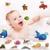 Baby Bath Toys Moulty Education Animal Foam Bath Toys With Storage Bad Bathtub Foam Djur Set Education Bath Toys for Children 230928