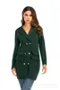 Ternos femininos VOLALO Vintage Khaki Mulheres Blazer Vestido 2023 Outono Inverno Slim Long Check Office Jacket Feminino Outerwear