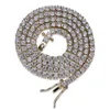 Hip Hop – collier en Zircon cubique, 3mm, 16-24 pouces, or, argent, 1 rangée, Micro pavé CZ, chaîne de Tennis, bijoux en cuivre, goutte 211y