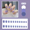 Uñas postizas para usar en verano, pequeñas, frescas, sólidas, cortas, mejoras de uñas de ballet, parche simplificado coreano