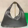 Bolso de gran capacidad Bolso de mano tejido Cuero de vaca liso Hombro de cuero genuino Bolsos Hobo Cremallera Abierta Bolsos de diseñador de alta calidad para mujer paty