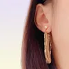 845 Vintage Metal Baroque tassel Rhinestone copper earrings temperament7330158