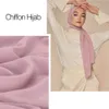 Foulards en gros 10 pcs femmes musulmanes hijab écharpe en mousseline de soie Hijabs châle bandeau sans lacet pour musulman avec matériau doux 230927