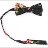 Pañuelos Hombres Fresco Lino Impreso Flor Rosa Pajaritas Hombre Cuello Bowtie Anacardo Nuez Bowknot Gravatas Corbata Mariposa de verano