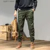 Pantaloni da uomo Pantaloni militari da uomo Pantaloni casual in cotone tinta unita Cargo Techwear Pantaloni da trekking all'aria aperta Y2k Tuta multitasche T230928