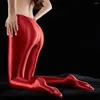 Women Socks Glossy Shiny Stretch Pants Stocking Dance Yoga Training Workout Pantyhose Tights Sports Club Leggings Fitness