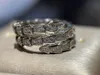 Luxury Diamond Ring Designer Open Rose Gold Rings Snake 18K Gold Plated Par Rostfria smycken Tillbehör