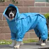 Dog Apparel Waterproof Rain Large Jumpsuit Raincoat Clothes Labrador For Big Medium Small Pet Golden Retriever Outdoor Clothing Coat