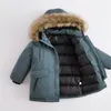 Manteau en duvet MARC JANIE garçons vestes d'hiver en plein air épais Ultra léger avec col en fourrure de raton laveur veste bouffante 213578 230928