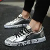 Dress Shoes Men Fashiona Patent Leather Sneakers Tops Gold Silver Hip Hop Boots Glossy Lighted Brand Designer Flats Size 230927