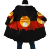 Men's Wool Blends Australia Koori Kangaroo Aboriginal Flag 3D Printed Hoodie Cloak Men Women Winter Fleece Wind Breaker Warm 230927