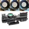Optics Prism Scope 4x32 Tactical Rifle scopes with Red & Green &Blue Illuminated Reticle Acog Scope Fit for Picatinny or Weaver Rail for Hunting
