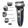 Elektrisk rakapparat Pro Male Electric Shaver Beard Foil Electric Razor för män Uppladdningsbar ansikts rakmaskin Body Cleaning Shaver Head USB YQ230928