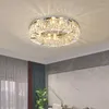 Tavan Işıkları Modern Minimalist Kristal Işık Lüks ve Atmosferik LED Dairesel Oturma Odası Family Salonu Ebeveyn Yatak Odası