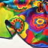 Scarves Colorful printed natural silk scarf for women 100 real soft high quality big square wrap bandana shawl gift lady girl 230927