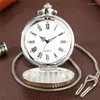 Montres de poche de luxe gravé doré couverture de train à vapeur chiffre romain affichage horloge montre à quartz pour hommes femmes avec chaîne pendentif Reloj