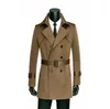 Trench da uomo Designer Moda Uomo Doppiopetto Autunno Uomo Cappotto lungo Uomo Abbigliamento Slim Fit Soprabito Manica Primavera