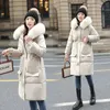 Women Down Down Parkas Fashion Sur Golar encapuzado para baixo casaco de algodão Womens Winter Parkas
