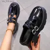 Plateforme Femmes 2024 Punk Chunky Robe Backle Pumps Automne Emple Bottom Mary Jane Femme Patent Cuir High Heels Gothic Shoes T230928 544