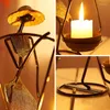 Candle Holders European-style Wrought Iron Shoulder Pole Candlestick Creative Modern Home Decoration Personality Abstract Character