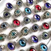 Todo 30 unids / lote Top Mixed Devil's Demon Gothic Eye Ring Mens Punk Biker Anillos Vintage Joyería Única Hombre Regalo Fiesta Favor286V