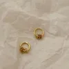 Boucles d'oreilles créoles élégantes en acier inoxydable, Mini cercle métallique géométrique, boucle d'oreille pour femmes, vente en gros