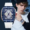Armbandsur Curren Top Brand Mens Watches Luxury Square Quartz armbandsur vattentät lysande kronograf Klocka för män datumklocka 231027