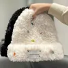 Wide Brim Hats Bucket Winter Korean Colorful Button Plush Beanies Hat WomenY2K Warm Knitted Fisherman Cap 230927