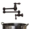 Rubinetti da cucina 21" Rubinetto in ottone Riempitore per pentole Montaggio a parete Classico tradizionale Vintage Retrattile Doppio snodo Beccuccio Bronzo lucidato olio