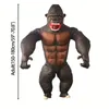 1pc Halloween Prestaties Gorilla Opblaasbaar Kostuum Grappig Figuur Opblaasbaar Kostuum